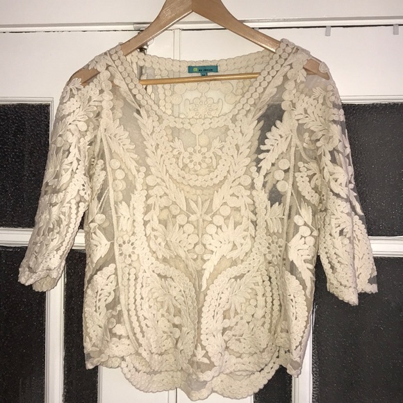 Crochet Trim Bohemian Blouse main image 1